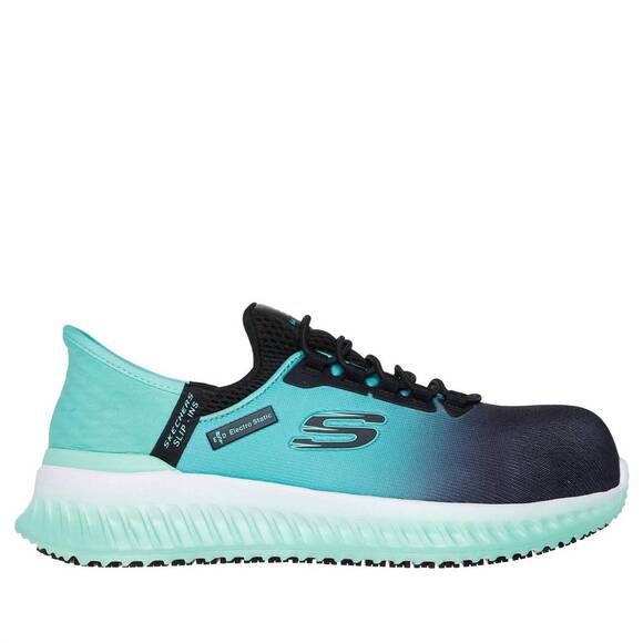 NEW SKECHERS women's tilido ombray slip-ins in black/teal - Picture 1 of 3